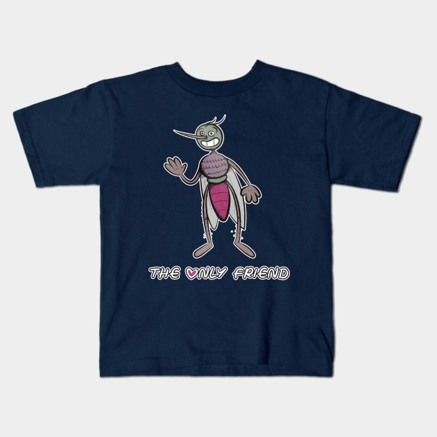 The Only Friend Mosquito. Funny vintage comic insect. Kids T-Shirt by W.Pyzel